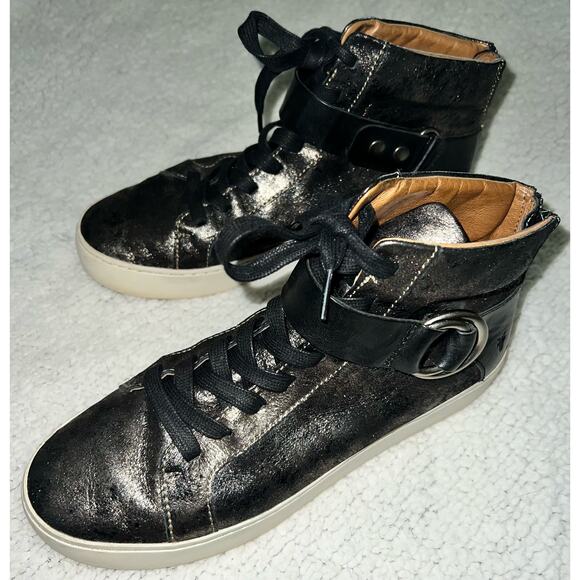 Frye Women's Lena Harness High Fashion Sneaker - Size 9 - Picture 4 of 14